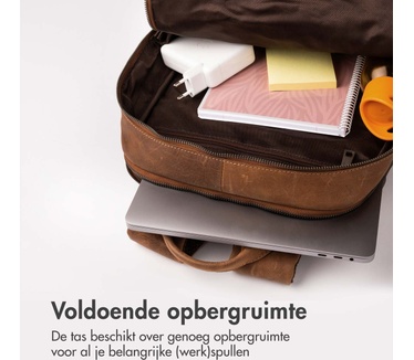 Accezz Leather Laptop rugtas