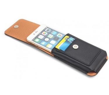 qMust Vertical Flip Pouch Apple iPhone 6 / 6s / 7 - Black