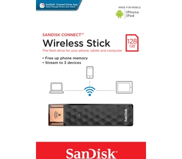 Sandisk Connect Wireless Stick 128GB Zwart