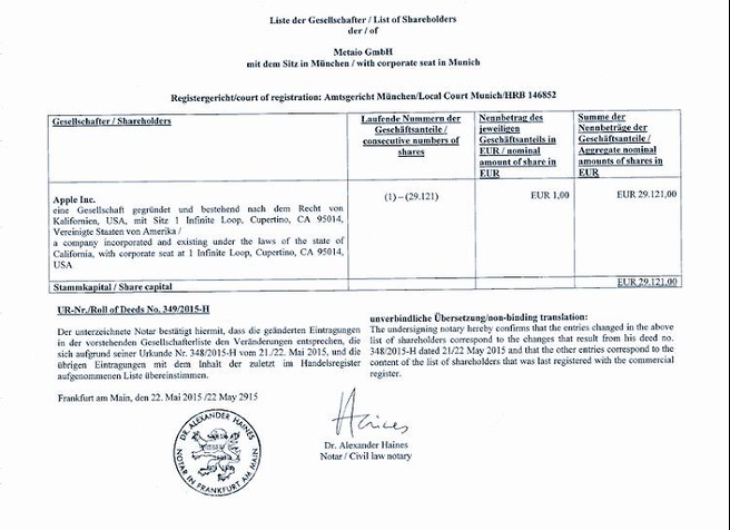 metaio apple aandelentransactie