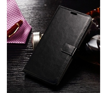 Kees Lederlook Portemonnee Hoesje Samsung Galaxy Note 5 - Zwart