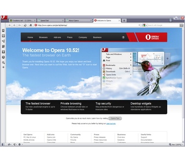 Opera 10.52 screenshot (481 pix)