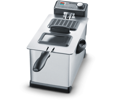 Severin S72431 FR 2431 friteuse (2.000 W, 3 l capaciteit, 400 g, hoeveelheid frituur) roestvrij staal/zwart