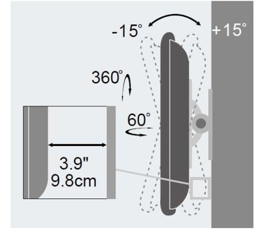 Techly Wall Support for LCD LED 13-30" Full Motion White" ICA-LCD 201WH