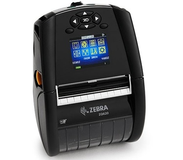 Zebra DT Printer ZQ620 3"/72mm/ English fonts,Dual 802.11AC / BT4.x, Linered platen, 0.75" core, Group E, Shoulder strap, Belt clip, Media Width Sen
