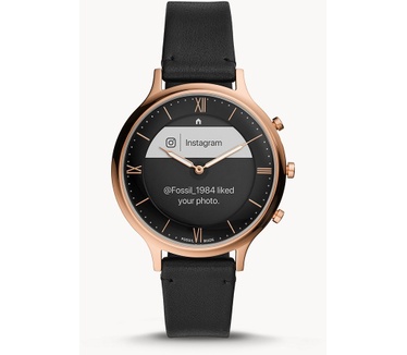 Fossil Hybrid HR Goud (Zwart)