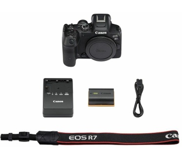 Canon EOS R7 + EF EOS R Adapter Zwart