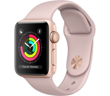 Apple Watch Series 3 (Sportbandje, 38mm) Goud (Roze)