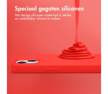 Accezz Liquid Silicone Backcover iPhone 13 Pro - Rood