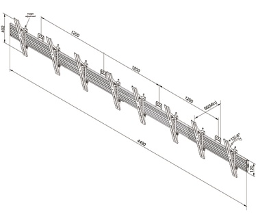 Newstar menuboard wandsteun (4 schermen)