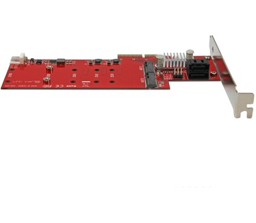 Startech.com 2x M.2 NGFF SSD RAID controller kaart met 2x SATA III poorten PCIe