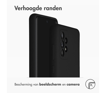 Accezz Liquid Silicone Backcover Samsung Galaxy A52(s) (5G/4G) - Zwart (Galaxy A52 (4G), Galaxy A52s, Galaxy A52 (5G)) Zwart