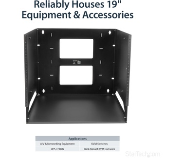 Startech.com Wand monteerbaar server rack ingebouwd schap wandkast massief staal 8U