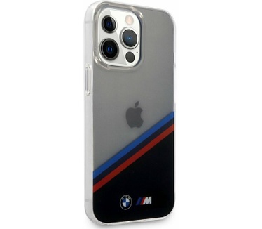 BMW M-Line Tricolor Back Case iPhone 13 Pro (6.1") - Transparant Transparant