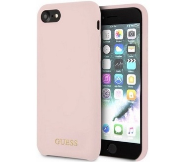 Guess Silicone HardCase voor Apple iPhone 7/8 (4.7") - Roségoud  Rosé Goud