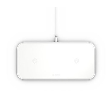 Zens Dual Aluminium Wireless Charger 10W Wit