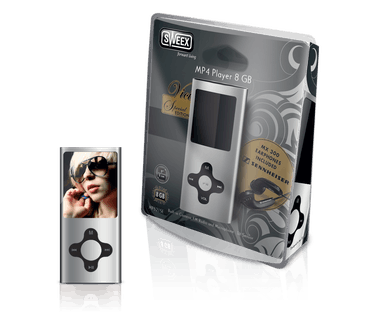 Sweex Vici + MX 300 Sennheiser earphones 8GB Zilver