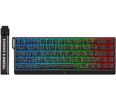 MCHOSE Ace68 E-sport Zwart Topographic 65% Hall Effect Uranus Magnetische Switch eSports 8K Hz RGB Hotswap Mechanisch Gaming Toetsenbord (MC-Ace68-20)