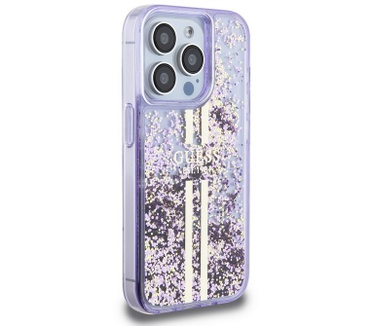 Guess Liquid Glitter Back Case - iPhone 15 Pro (6.1") - Paars Paars