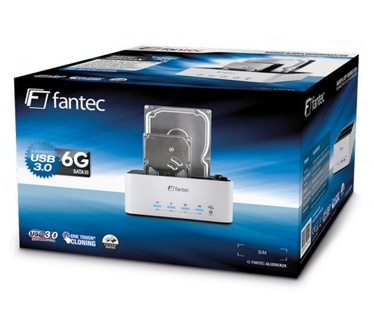 Fantec AluDOCK2X USB3.0 Clone Docking Station Wit