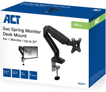 ACT AC8311 Monitorarm 45" office solid pro, gasveer, 1 scherm
