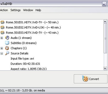 DivxToDVD 1.99.14 screenshot