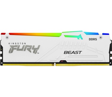 Kingston 32GB 6000MT/s DDR5 CL30 DIMM (Kit van 2) FURY Beast White RGB EXPO
