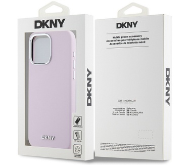 DKNY Silicone Metal Logo Back Case - iPhone 14 Pro (6.1") - Roze Roze