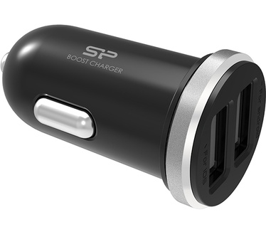 Silicon Power Auto Lader 2 ports 2,1A Zwart