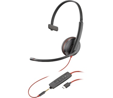 Poly Blackwire C3215 mono headset + draagtas (bulk)