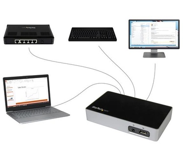 Startech.com DVI docking station voor laptops USB 3.0 Universele laptop port replicator