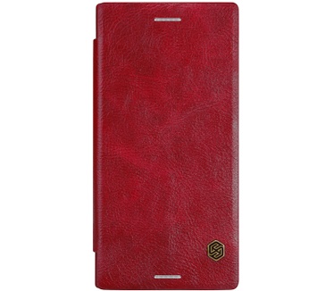 Nillkin Qin Slim PU Leather Book Case voor Sony Xperia XZ - Rood Rood