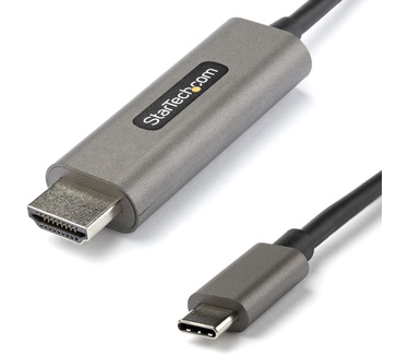 Startech.com 1m USB-C naar HDMI Kabel 4K 60Hz met HDR10 Ultra HD USB Type-C naar 4K HDMI 2.0b Video Adapter Kabel USB-C naar HDMI HDR Monitor/Scherm Converter DP 1.4 Alt Mode HBR3