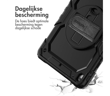 Accezz Rugged Backcover met schouderstrap iPad 10.2 (2019 / 2020 / 2021) - Zwart