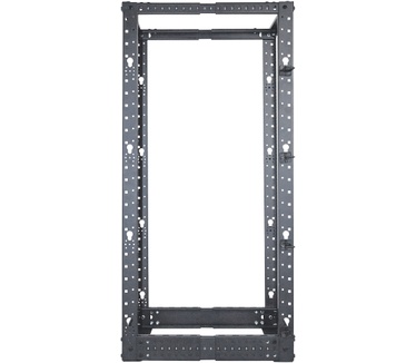 Intellinet 19" 4 Post Open Frame Rack, 48U, Flatpack, Black