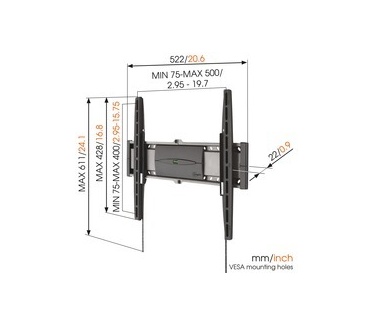 Vogel's Evolution EFW 8206 - Platte TV-muurbeugel