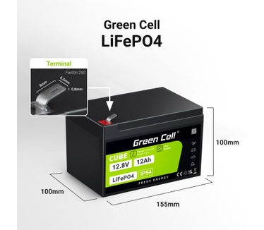 Green Cell LFPGC12V12AH