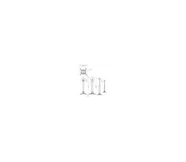 Vogel's PPC 1555 - Mounting kit ( ceiling mount ) for projector - silver