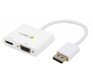 Techly DisplayPort to HDMI/VGA Adapter Wit