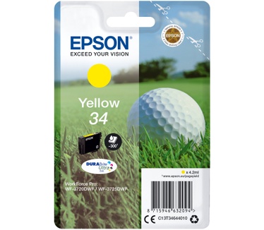 Epson Singlepack Yellow 34 DURABrite Ultra Ink