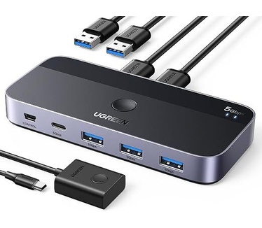 Ugreen Switch 2 PC in 4 USB 3.0 uit met desktop controller