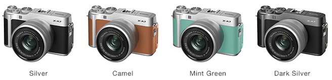 Fujifilm X-A7 kleuren