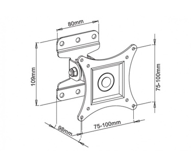 Techly Wall Support for LCD LED 13-30" Full Motion White" ICA-LCD 201WH