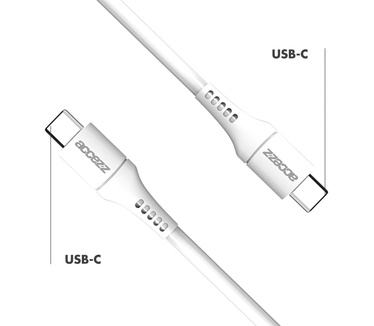 Accezz USB-C naar USB-C kabel - 0,2 meter - Wit