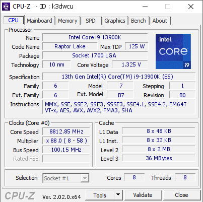 CPU-Z-screenshot van het overklokrecord