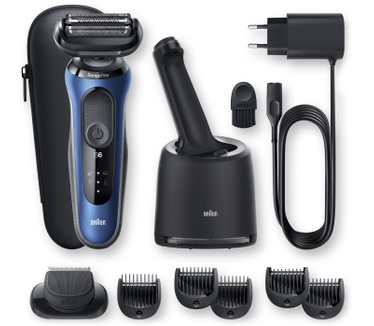 Braun Series 6 60-B7500cc Elektrisch Scheerapparaat Met SmartCare Center, Baardtrimmer, Blauw