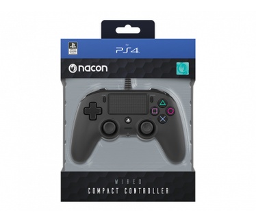 Nacon Officieel gelicenseerde Wired Compact Controller voor PS4 - zwart Zwart