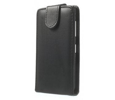 Kees Lederlook Flip Hoesje Nokia Lumia 635 - Zwart