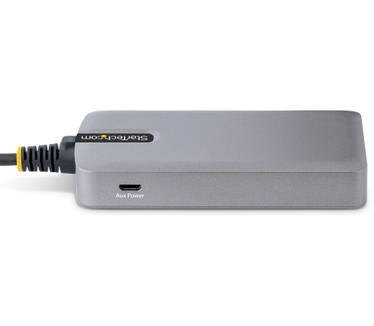 Startech.com 3-Port USB-C Hub met Ethernet, 3x USB-A , Gigabit Ethernet RJ45, USB 3.0 5Gbps, Bus-Powered, 30cm Kabel, Compacte Laptop USB Type-C Hub Adapter met GbE, Micro USB Voeding
