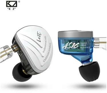 KZ Acoustics KZ AS16 (Blauw, Zwart)